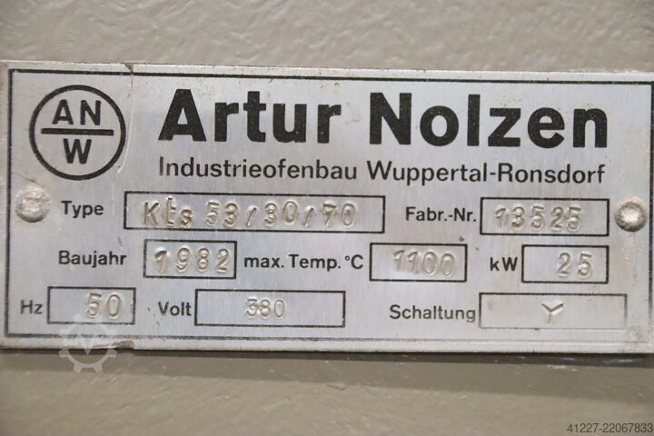 Forno de têmpera 25 kW Artur Nolzen KTS 53/30/70