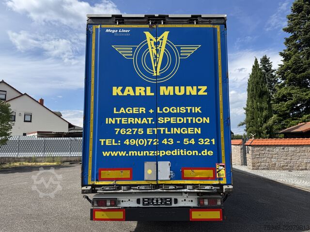 Mega oplegger met laadvloer & zeil Krone SD MegaLiner, 3m, Liftachse, BPW Achsen