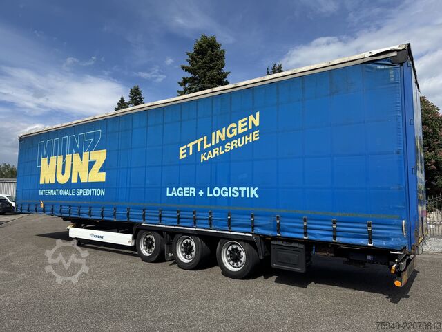 Mega oplegger met laadvloer & zeil Krone SD MegaLiner, 3m, Liftachse, BPW Achsen