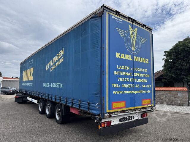 Mega oplegger met laadvloer & zeil Krone SD MegaLiner, 3m, Liftachse, BPW Achsen