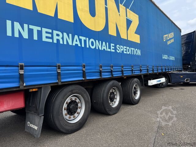 Mega oplegger met laadvloer & zeil Krone SD MegaLiner, 3m, Liftachse, BPW Achsen