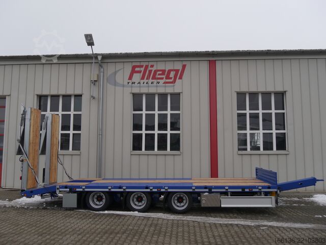 Plošinový přívěs FLIEGL Tridem-Plattform Anhänger TPS 300 Bau