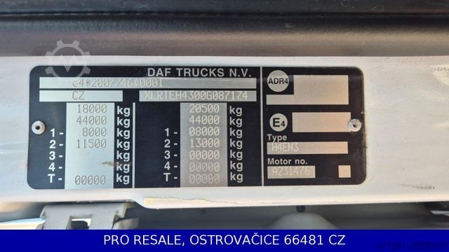 Standard trækkerunit DAF XF 460 FT SSC EURO 6 + STANDKLIMA