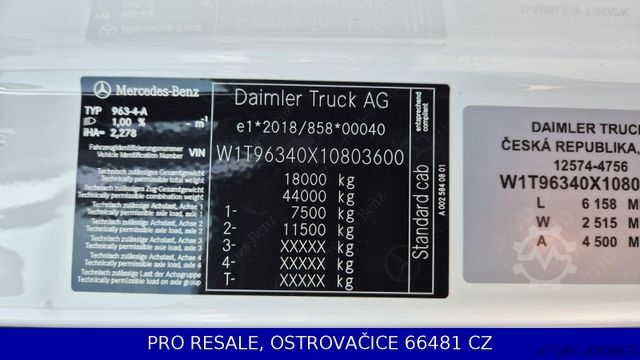 Volymdragbil MERCEDES-BENZ ACTROS 1851 LSNRL MEGA EURO 6 + PARKCLIMA