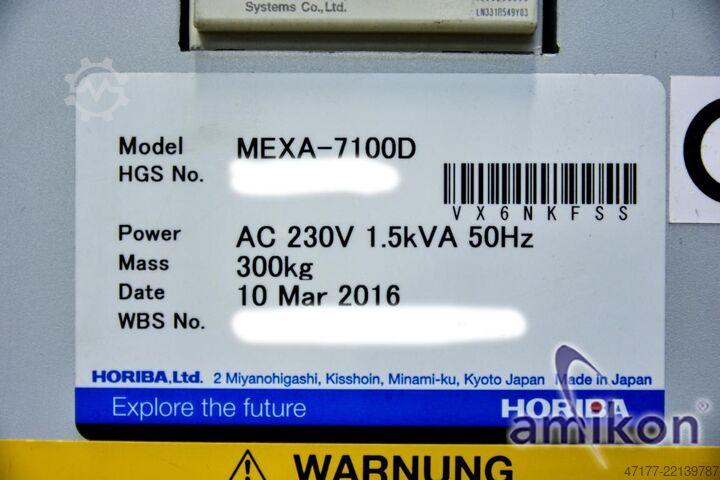 Egzoz gazı analiz sistemi Horiba 7100D