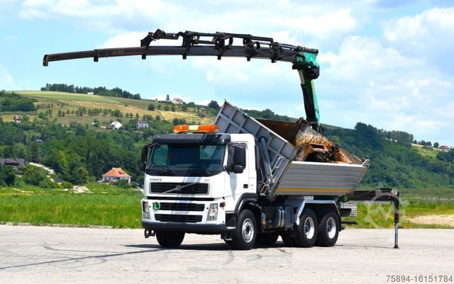 Teherautóra szerelt daru VOLVO FM 440 Kipper 4,80m + PK 17000D/6x4 * TOPZUSTAND