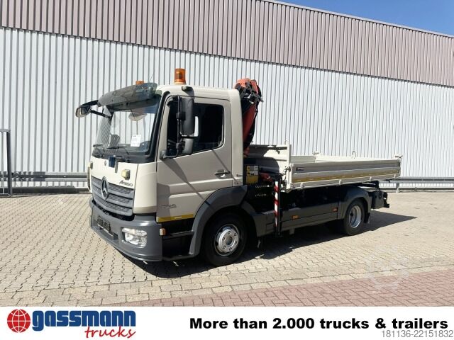 Damperli kamyon Mercedes-Benz Atego 823 K 4x2, Palfinger Kran PK 7001 K,
