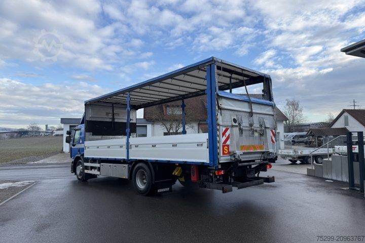 Valníkový nákladní automobil s plachtou Renault D Wide 18.320 4x2 Plane/HB  / Swiss-Vehicle