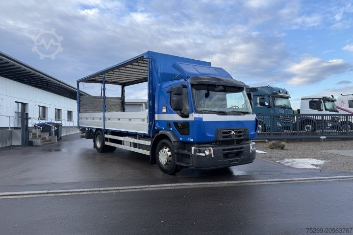 Valníkový nákladní automobil s plachtou Renault D Wide 18.320 4x2 Plane/HB  / Swiss-Vehicle