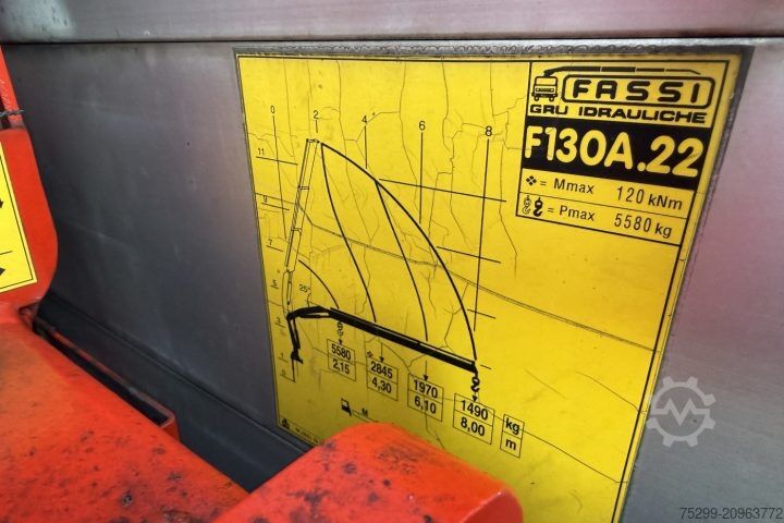 Jeřáb na nákladním automobilu Renault D Wide 18.380 4x2 F130A.22 / Swiss-Vehicle