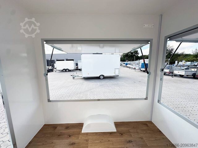 Remorque de vente Blyss H15252HN | WEISS 250X203X230CM 1500KG VERKAUFSANHÄNGER | 2X VERKAUFSKLAPPE