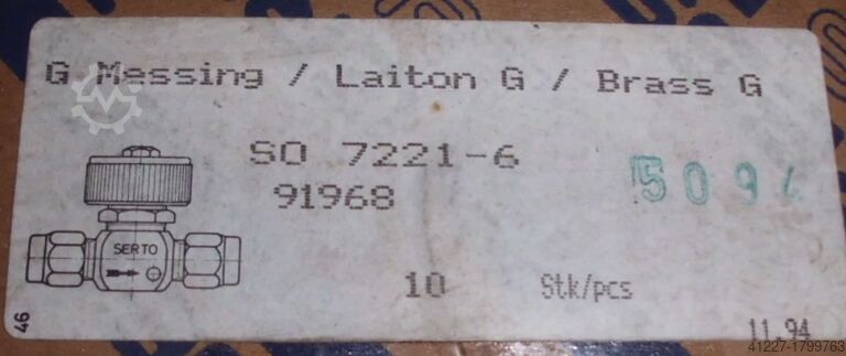 Ventiel/kraan Serto Ø 6 mm