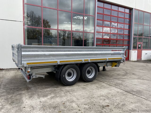 Reboque basculante Möslein TTD 14  5,70 m  14 t Tandem- Kipper Tieflader 5,70 m lang, Breite Reifen-- Neufahrzeug --