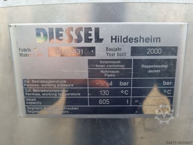 Roestvrij stalen drukvat met isolatie 10734