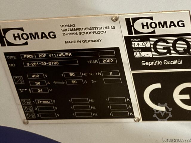 Bewerkingscentrum HOMAG PROFI BOF 411/45/PM