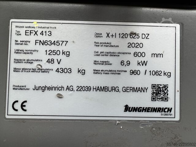 EFX 413 X + i = Wire Guidance !! Triplex FFL !! NEW battery !! JUNGHEINRICH EFX 413 X + i = Wire Guidance !! Triplex FFL !! NEW battery !!