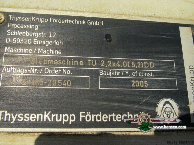 Circulaire Zeefmachine / Kreisschwing ThyssenKrupp Turbo 2,2 x 4,0 (5,2) DD