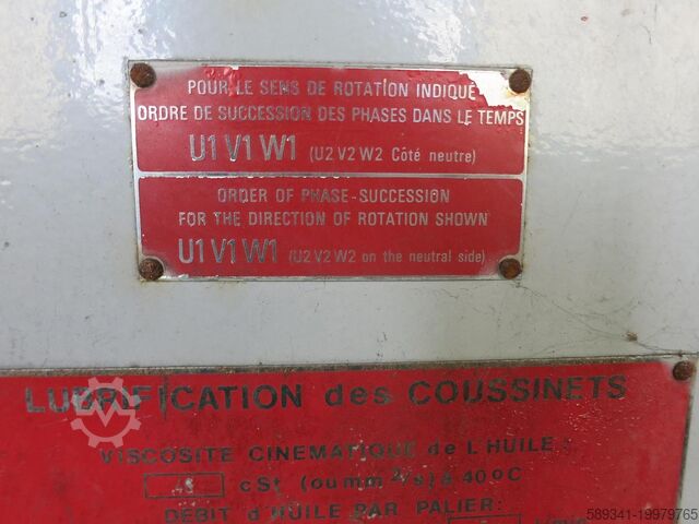 Generador industrial Jeumont Schneider AR 112 F4 – 5175 kVA con caja de cambios Siemens Jeumont Schneider / Siemens AR 112 F4