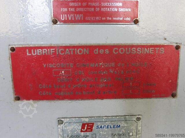 Generador industrial Jeumont Schneider AR 112 F4 – 5175 kVA con caja de cambios Siemens Jeumont Schneider / Siemens AR 112 F4