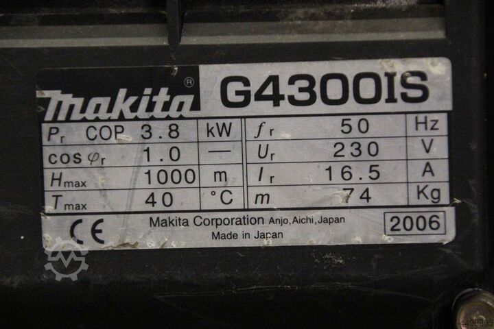 Generador de energía de 3,8 kVA Makita G4300IS
