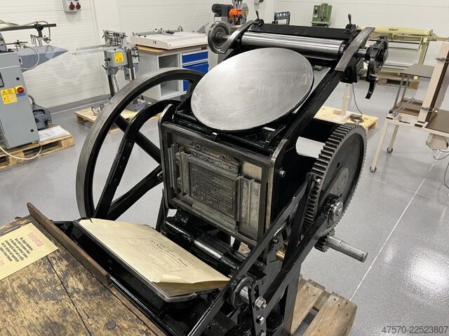 Buchdruckmaschine Emil Kahle Letterpress Machine Platen