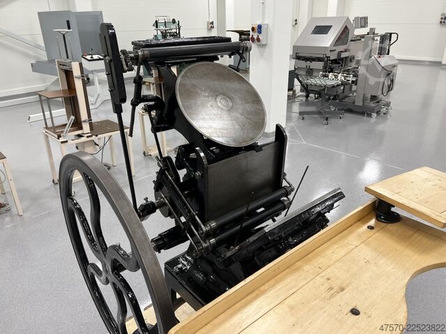 Buchdruckmaschine Letterpress printing press foot operated