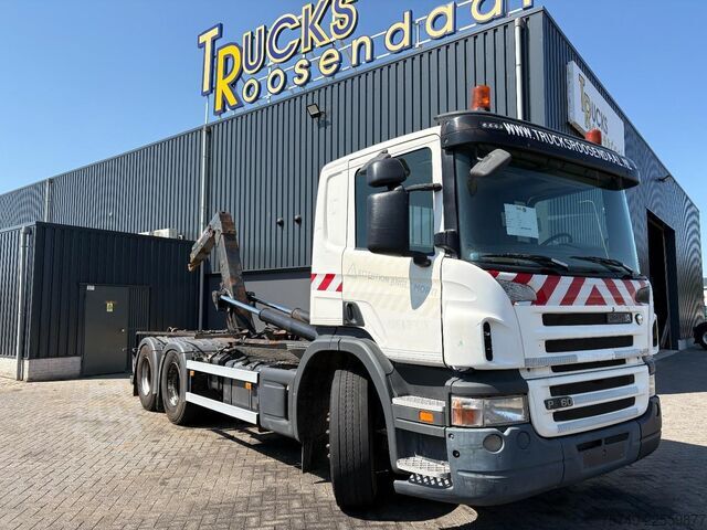 Containertransport (haakarmsysteem) Scania P 360 + HAAKARMSYSTEEM + 6X2 + EURO 5 + HOOGTE ...