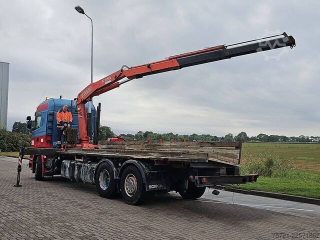 Platte bak SCANIA R480 6X2 MANUAL CRANE