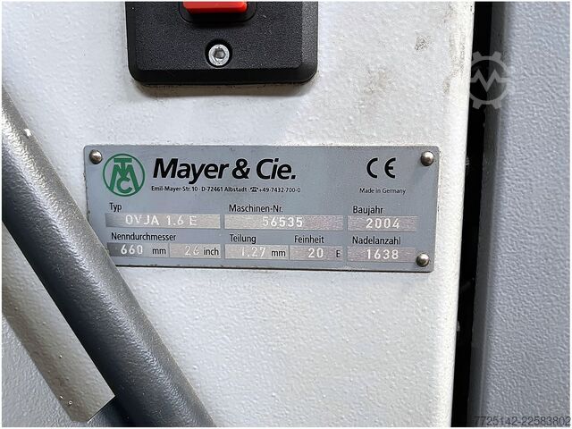 Dvocilindrična kružna jakard mašina, dvostrana, 26" Mayer & Cie. OVJA 1.6 E