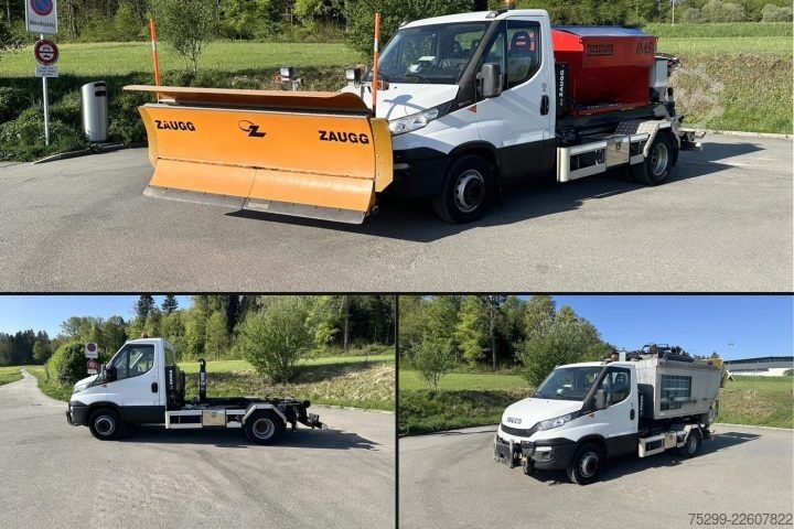 Kampós konténerszállító teherautó Iveco 70C17 Haken / Kehricht / WD