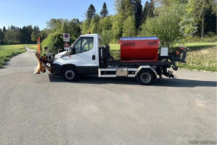 Kampós konténerszállító teherautó Iveco 70C17 Haken / Kehricht / WD