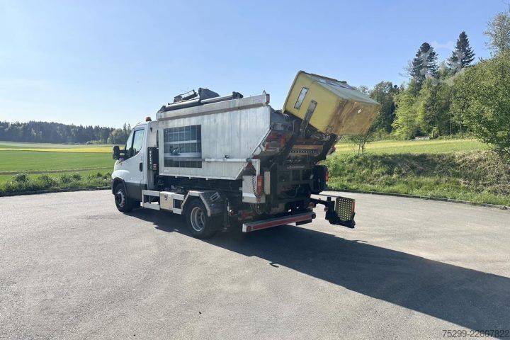 Kampós konténerszállító teherautó Iveco 70C17 Haken / Kehricht / WD