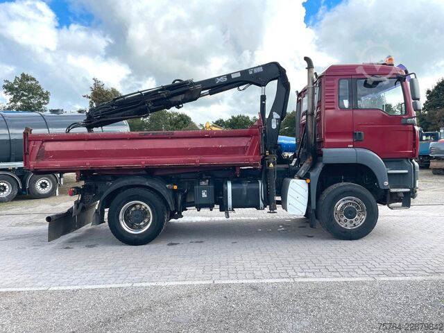 Tresidig tippbil MAN TGA 18.310/HIAB 111 HIDUO/Funk/Meiller/4x4