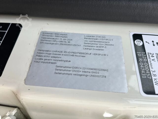 Standard-SZM DAF XF 480 FT Euro6 Only 302.00km