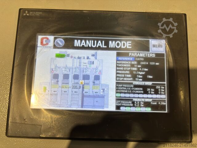 Prensa Cortazar 5000t - 4,7x1,8m a vácuo Cortazar Especial