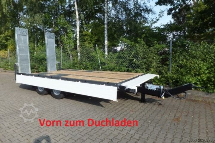 Remorque porte-engins surbaissée Möslein TTT 11- 6,28 Weiß  Neuer Tandemtieflader