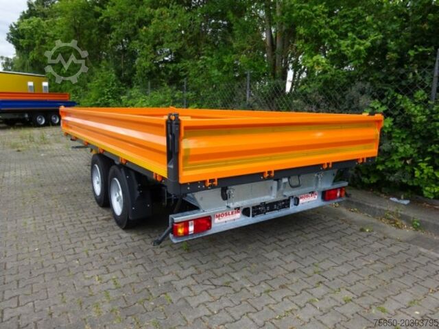 Tipvognstrailer Möslein TTD 13 Orange  13 t Tandem 3- Seitenkipper Tieflader-- Neufahrzeug --