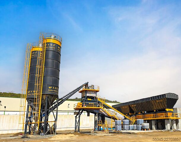 Planta de hormigón / central de hormigón FABO Concrete Batching Plant 120 m3 Compact Concrete Batching Plant