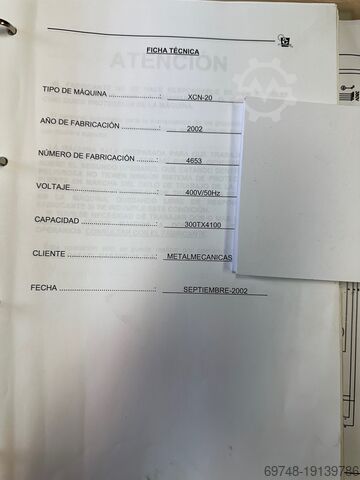 Afkantpers Casanova XCN 20 300t x 4100mm