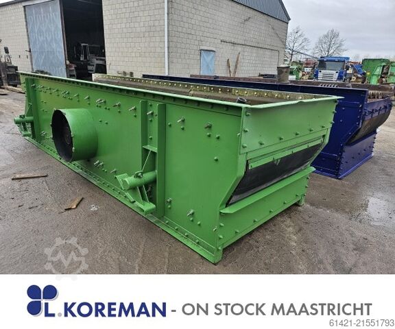 Zeefmachine Främbs & Freudenberg 14/50-2 + 16/50-2 Främbs & Freudenberg On Stock 2 pieces: *Surface: 5000 x 1400 mm - 2 decks *Surface: 5000 x 1600 mm - 2 decks Incl.: E-motor and springs Screening machine Främbs & Freudenberg 14/50-2 + 16/50-2