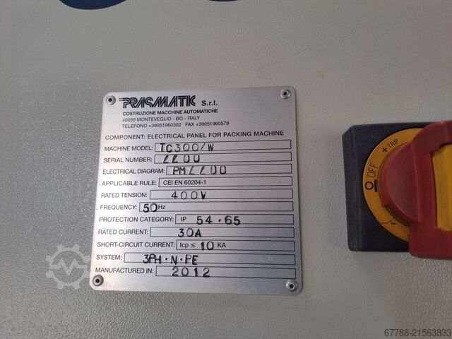 Μηχανή συσκευασίας χαρτοκιβωτίων για φιάλες, κουτιά, χαρτοκιβώτια PRASMATIC (by Robopac) TC 300 W | wrap-around |30 pack/min