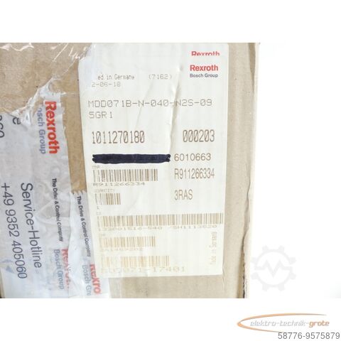 Rexroth motor Rexroth MDD071B-N-040-N2S-095GR1 / R911266334 SNMDD071-17401 - generalüberholt!