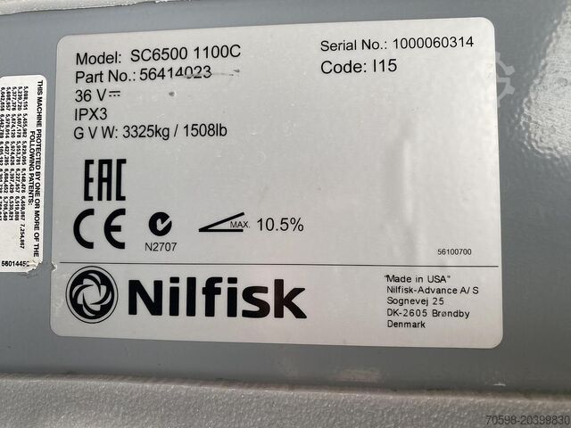 2019 Nilfisk SC6500 1100C, feje-/skuremaskine Nilfisk SC6500 1100C, Veeg- Schrobmachine