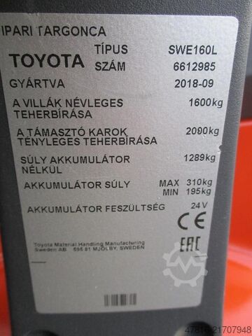 Carretilla elevadora TOYOTA SWE160L