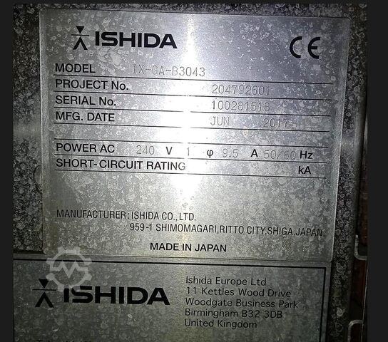 Röntgengerät für Plastikflaschen Ishida IX GA B3043 Xray