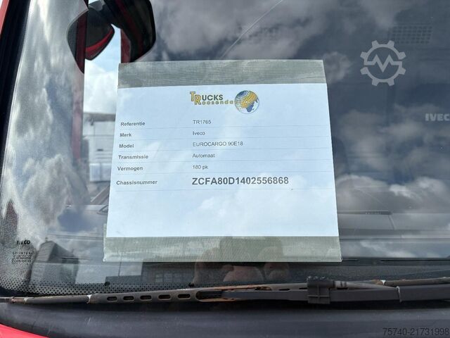 Bâché à rideaux latéraux Iveco EUROCARGO 90E18 + EURO 5 + LOW KM + 3 STOELEN