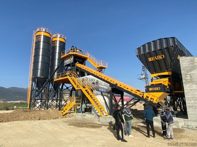 Betonkeverő üzem / betonüzem FABO Concrete Batching Plant 120 M3/H Compact Concrete Batching Plant