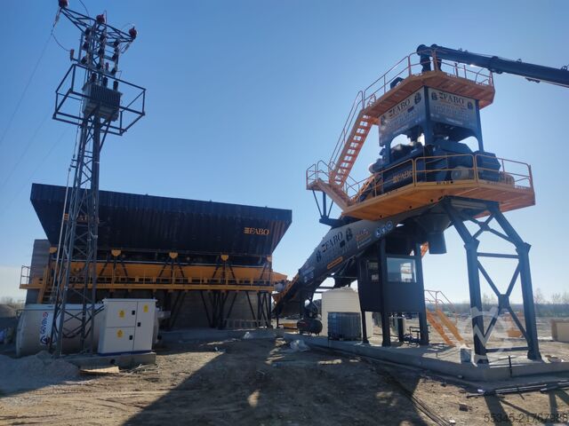 Betonkeverő üzem / betonüzem FABO Concrete Batching Plant 120 M3/H Compact Concrete Batching Plant