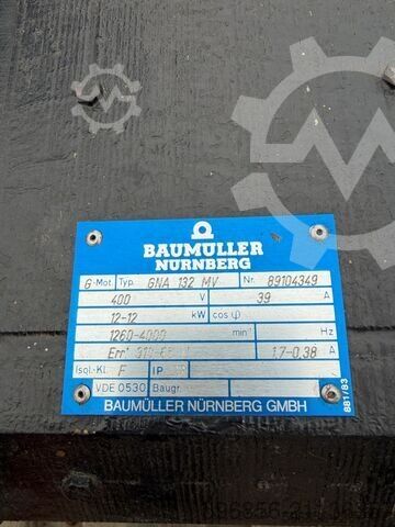  Silnik BAUMÜLLER Nürnberg GNA 132 MV, 12 kW, 400 V, 1260–4000 obr/min