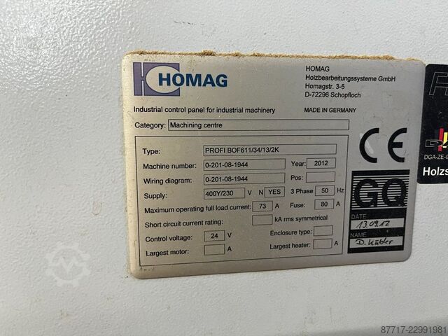 Piła panelowa HOMAG BOF 611/34/13/2K